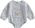 Douhoow Cute Baby Sweatshirt Romper Waffle Knit Baby Clothes Infant Girl Boy by DouhoowBabyKidsClothes