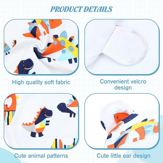 Cinaci 2 Pieces Adjustable Soft Cotton Baby Swaddle Sleep Sacks Hats Newborn - Image 3