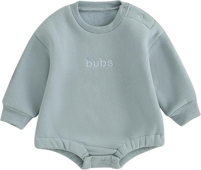 VISGOGO Newborn Infant Baby Boy Girls Oversized Romper Little Dude Sweater by VISGOGO