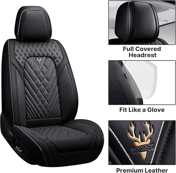 Car Seat Cover Full Set, Waterproof Leather Seat Cover, Front Auto Seat Cover - Image 4