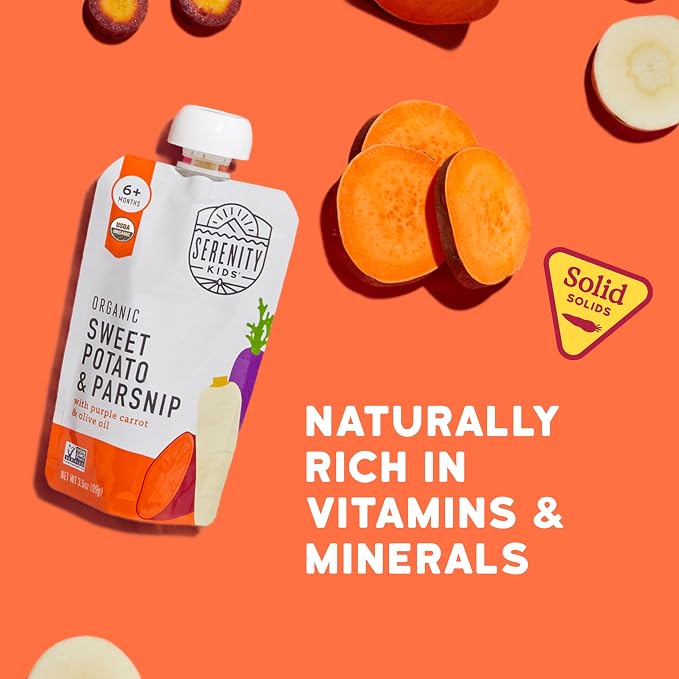 Serenity Kids 6+ Months Organic Veggie Puree Baby Food Pouches - Image 5