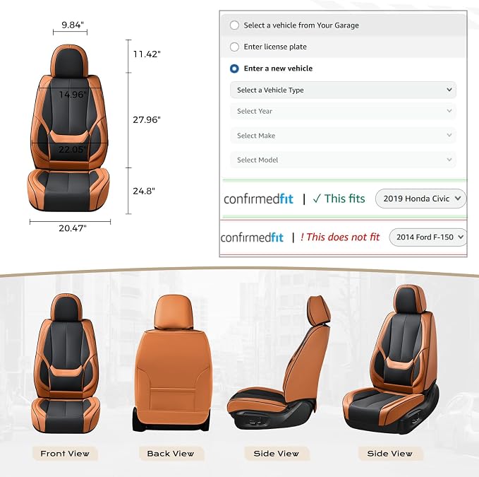 Coverado Car Seat Covers Full Set, Seat Covers - Image 7