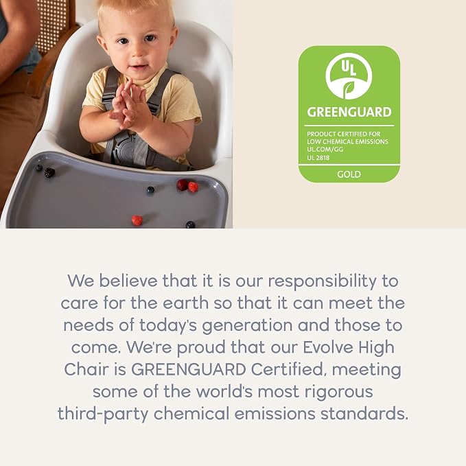 Ergobaby Evolve Baby Essentials Portable High Chair, Dark Wood - Image 7