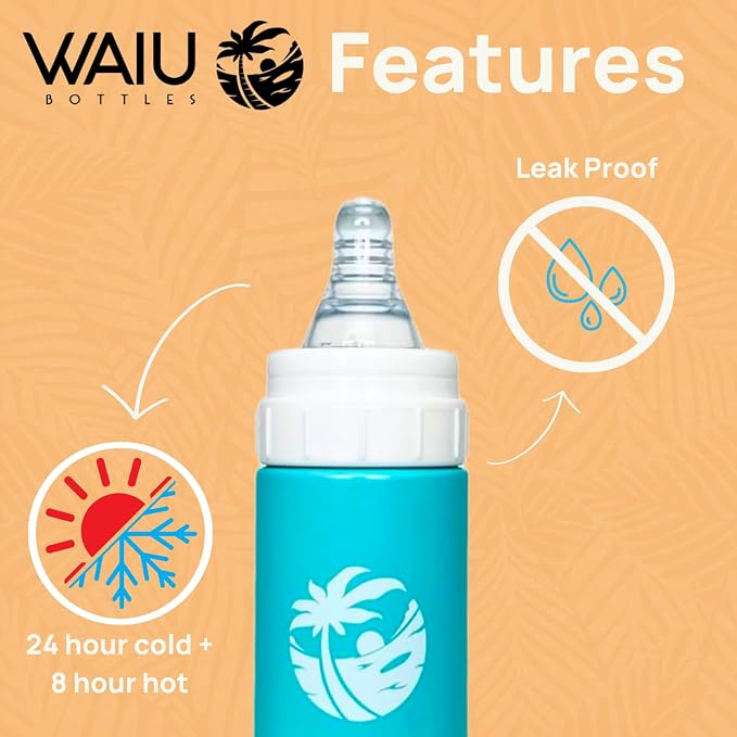 Versatile Waiu Insulated Baby Bottle | 4 oz & 6 oz Sizes | Keeps Drinks Hot - Image 5