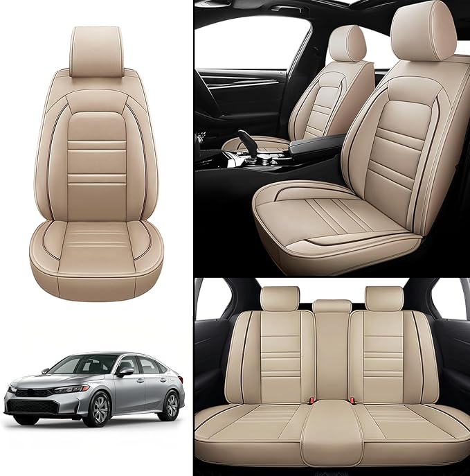 Seat Covers for Honda Civic 2001-2025 | 5-Seats Leather Seat Covers - Image 2