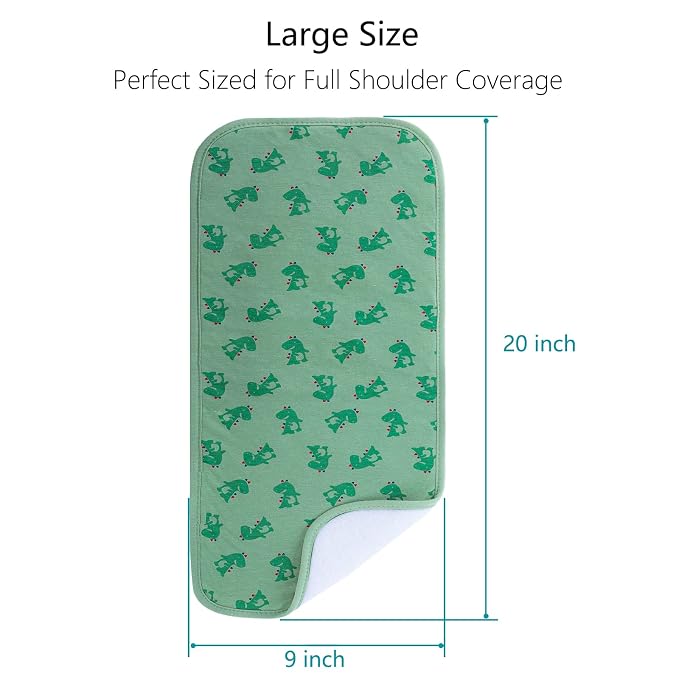 Hakochia Burp Cloths for Baby Boy & Girl Organic Cotton Large Unisex Burp - Image 4