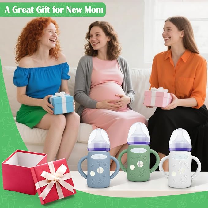 BUSOHA 3 Pack Silicone Sleeves for Lansinoh Glass Baby Bottles - Image 7
