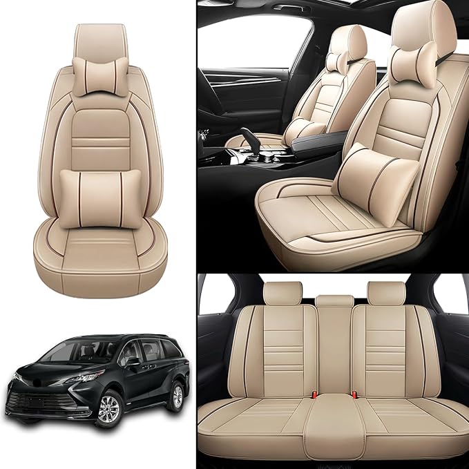 Car Seat Covers for Toyota Sienna 2004-2025 | 5-Seats Seat Covers, Waterproof - Image 2