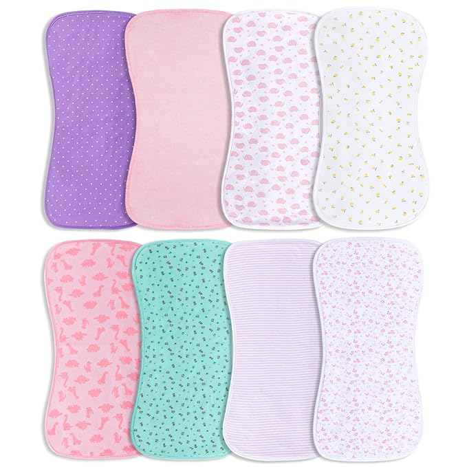 Hakochia Burp Cloths for Baby Girls Organic Cotton Large Burp Clothes Extra by Hakochia