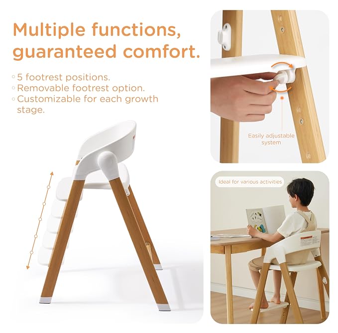 KUB High Chair for Babies and Toddlers Adjustable Foldable Convertible 5 Point - Image 5