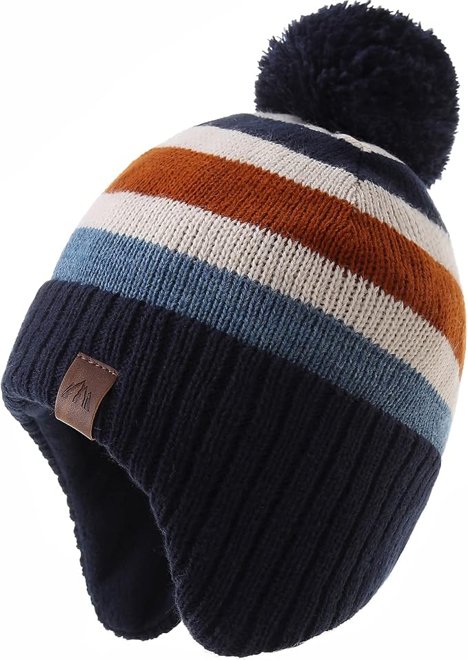 LMLALML Boys Winter Hat Earflap Knitted Beanie by LMLALML