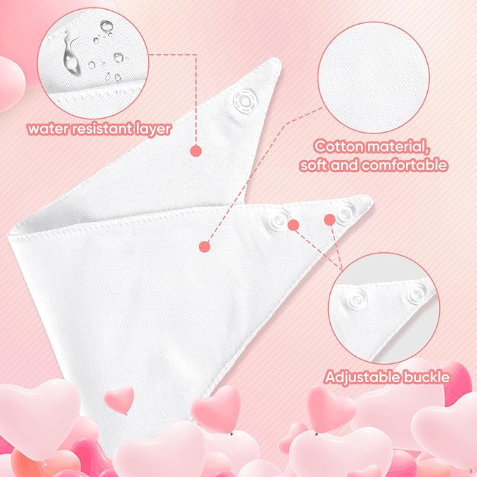 NACHLYNN 37 Pcs White Baby Bibs Baby Shower Games Set Including 6 Blank Baby - Image 3