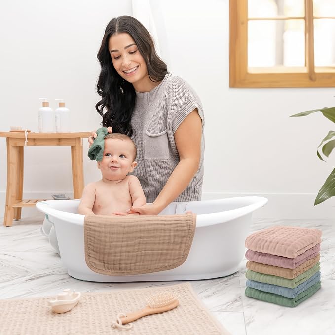 Comfy Cubs Muslin Baby Washcloths 10 Pack - Image 2