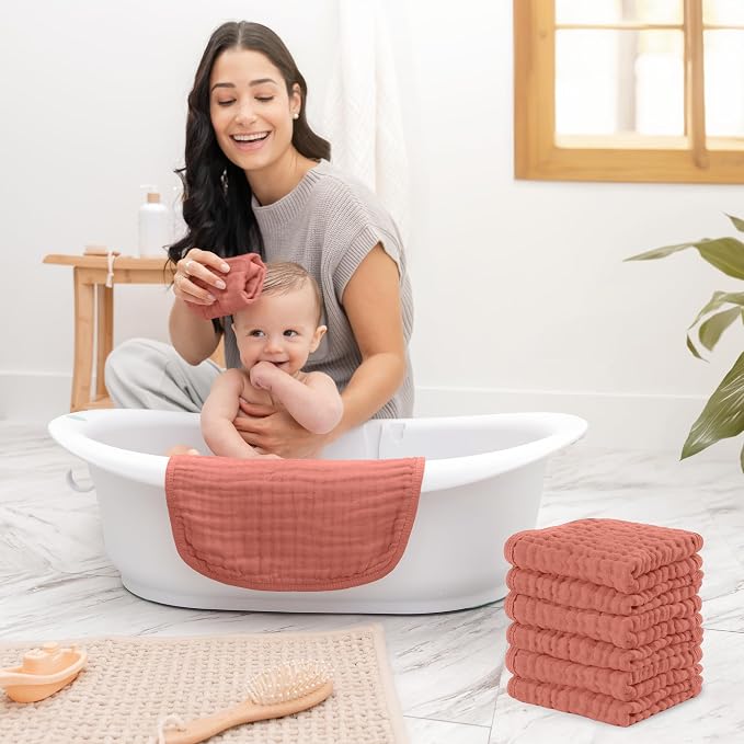 Comfy Cubs Muslin Baby Washcloths 10 Pack - Image 2