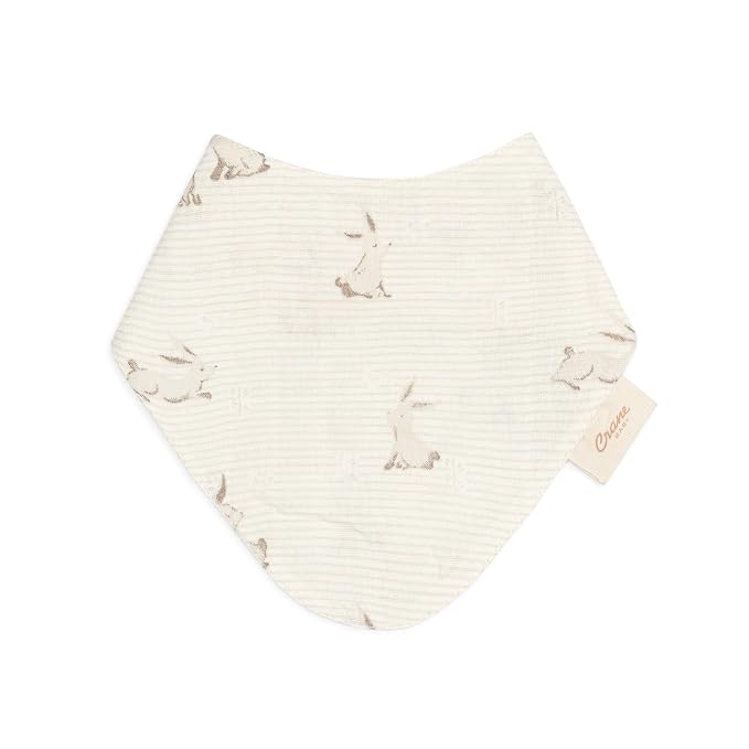 Crane Baby 100% Organic Cotton Baby Bibs, 3-pc. Set, Bunny Pattern - Image 9