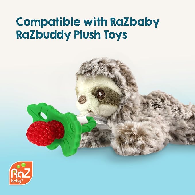 RaZbaby Soft Silicone Infant & Baby 3M+ Teether Toy Berrybumps Textured - Image 8