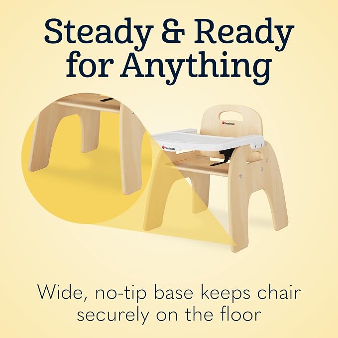Foundations Easy Serve 7" Wood Feeding Chair - Image 8