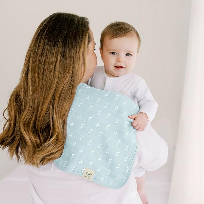 5-Pack Cotton Muslin Burp Cloths Baby Girls, Boys - Image 9