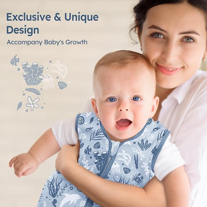 Baby Sleep Sack 12-18 Months 100% Cotton Lightweight 0.5 TOG Wearable Blanket - Image 6