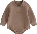 VISGOGO Newborn Infant Baby Boy Girls Oversized Romper Little Dude Sweater by VISGOGO