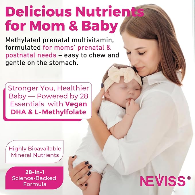 Prenatal Vitamins for Women Multivitamin Gummies w/ Methylfolate 1mg, Choline - Image 6