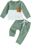 Kupretty Toddler Baby Boy Fall Winter Clothes Color Block Long Sleeve by Kupretty