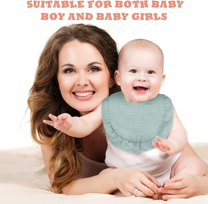 24 Pcs Muslin Baby Bibs Unisex Soft Muslin Drool Bibs Adjustable Baby Bandana - Image 5
