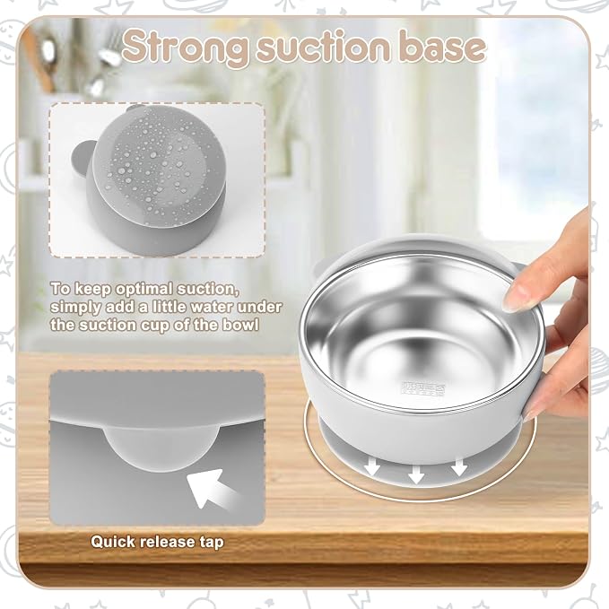4 Pack Stainless Steel Baby Bowls - Image 6