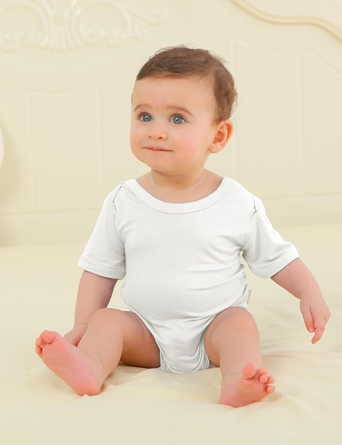 Jimonda Baby Bodysuits Rayon from Bamboo Short Sleeve Baby Boys Girls Rompers - Image 3