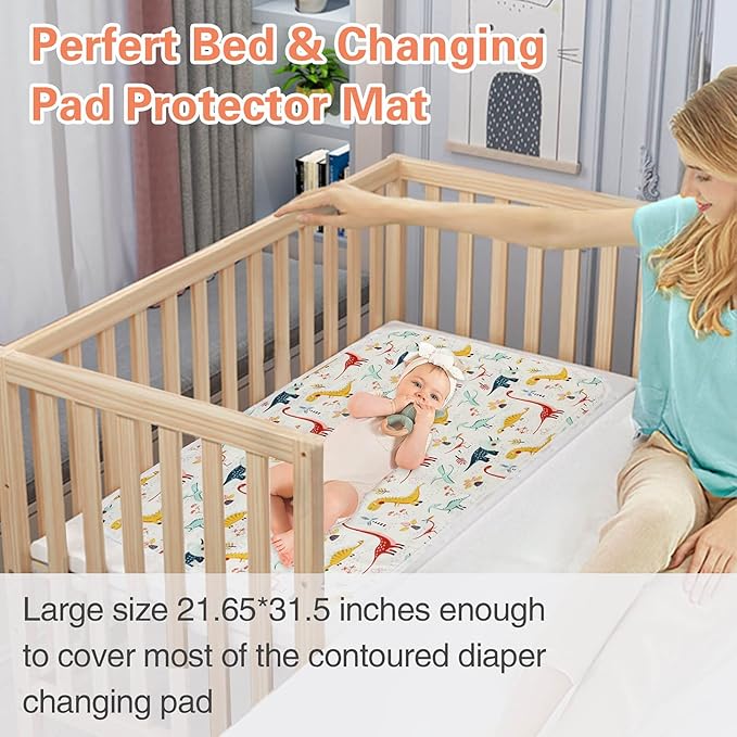 Baby Diaper Changing Pad, 21 5/8" x 31.5" Waterproof Changing Pad Liners - Image 9