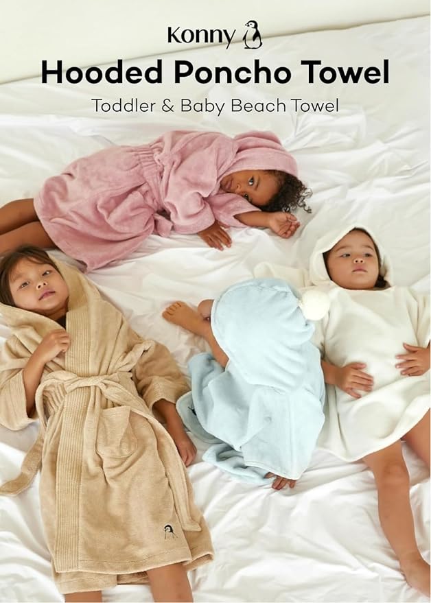 Konny Baby Hooded Towel Rayon from Bamboo Cotton Baby Bath Beach Towel Hooded - Image 6