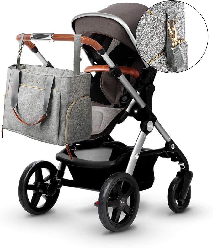 mommore Breast Pump Bag Diaper Tote Bag - Image 8