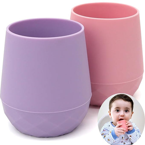 2 Pack Tiny Cup for 4+ Months | Silicone Baby Cups 6-12 Months, Infant Training by teensypeepsy