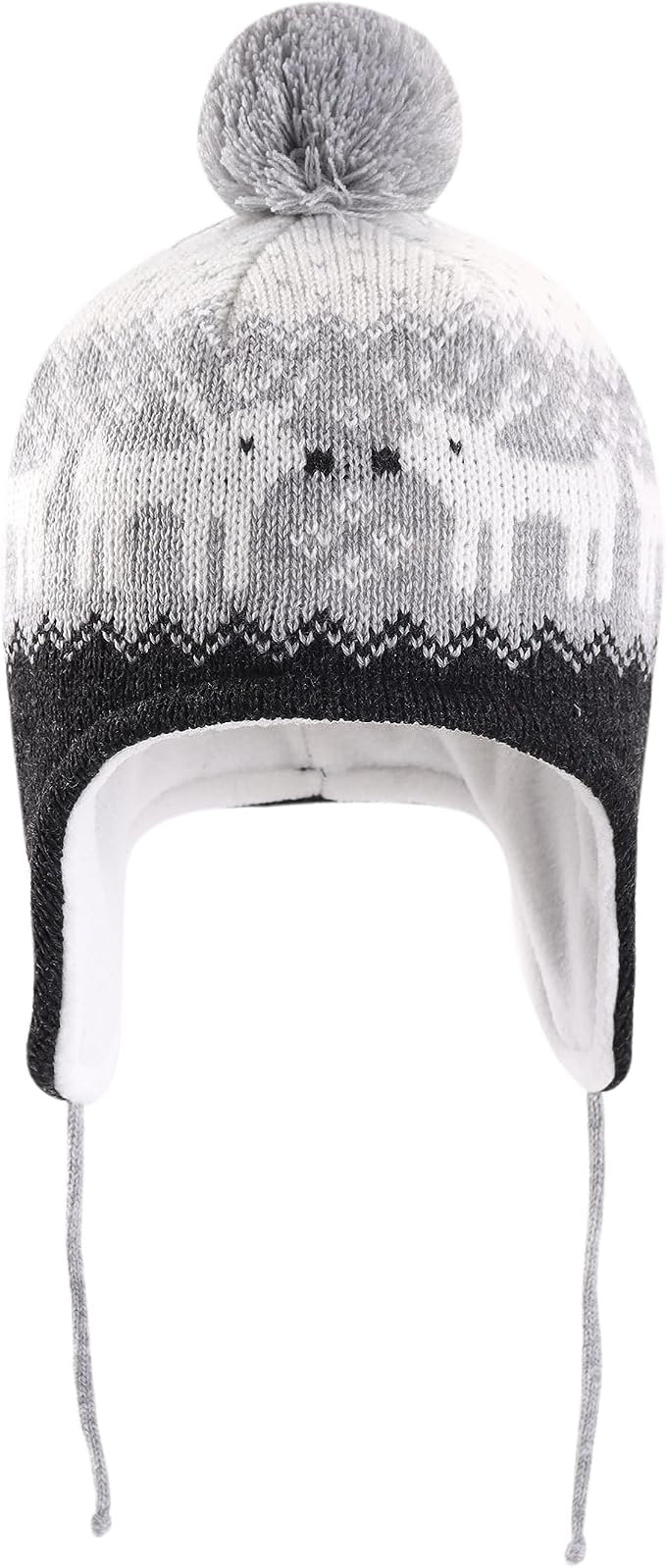 LANGZHEN Toddler Kids Infant Winter Hat, Earflap Knit Warm Cap Fleece Lined by LANGZHEN