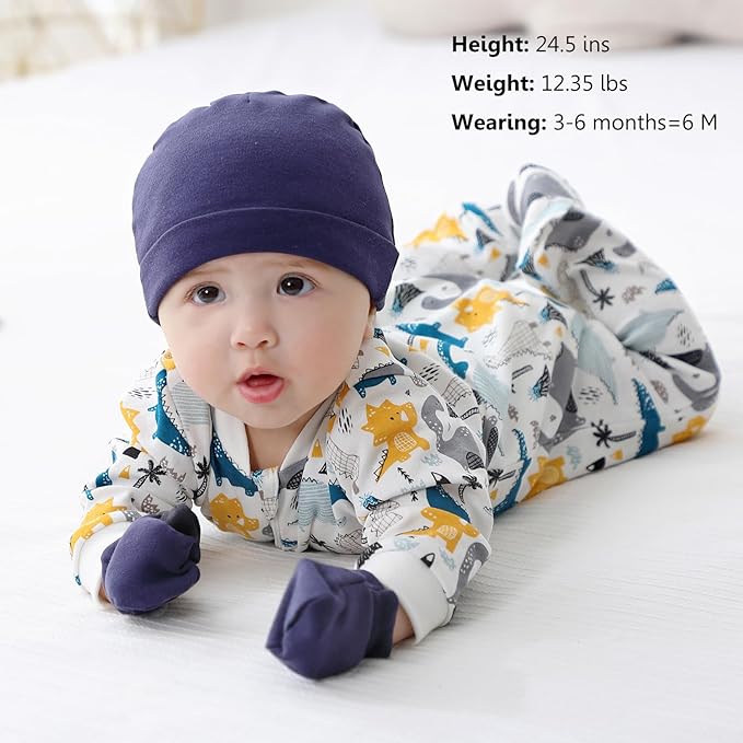Newborn Baby 2-way Zipper Romper Cotton One-piece Jumsuit 3-pack, 0-24 Months - Image 6