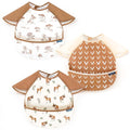 GRSSDER 3-pack Mess Proof Baby Feeding Bibs by BUYNOW