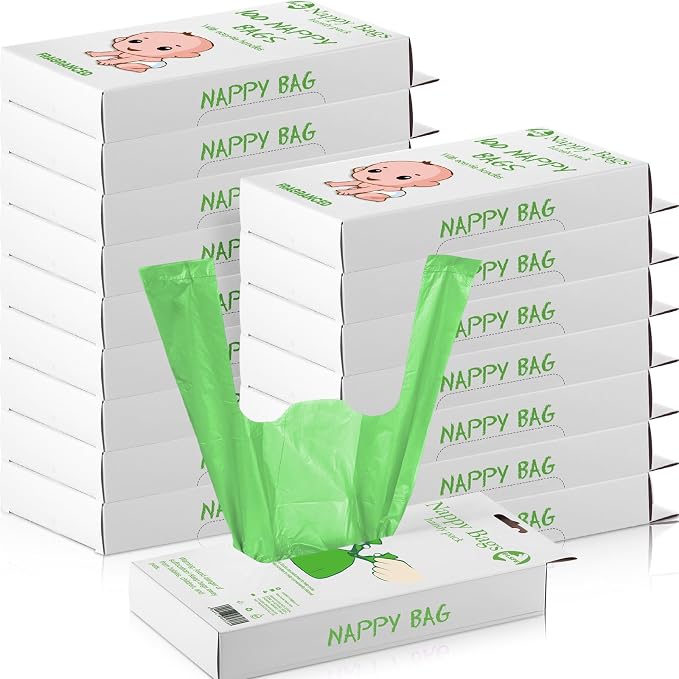 Honoson 1200 Count Baby Disposable Diaper Bags Scented Diaper Sacks by Honoson