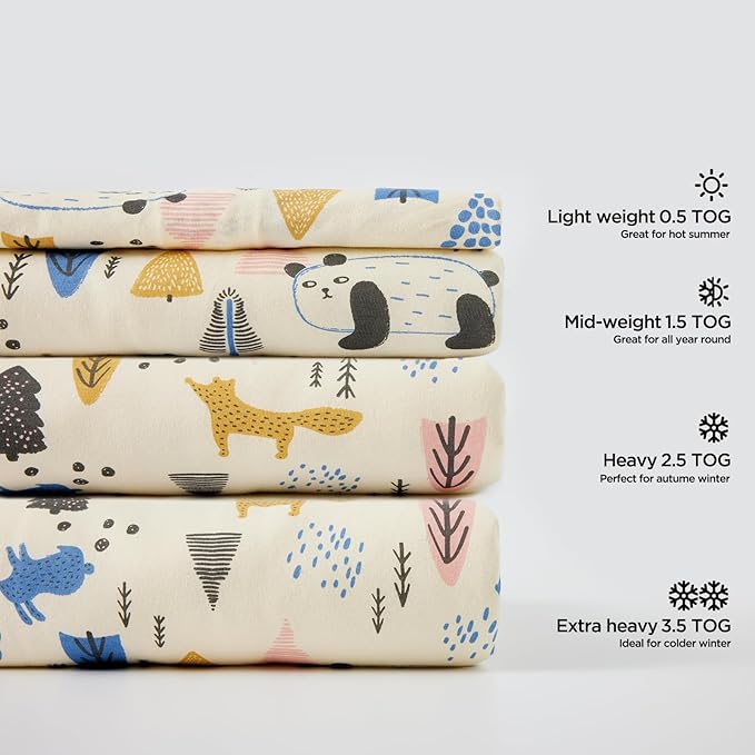 Duomiaomiao 1.5 TOG Toddler Sleep Sack 6-12 Months 100% Cotton Four Season Side - Image 6