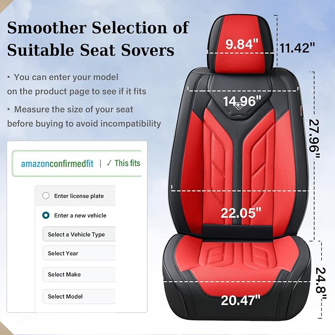 Coverado Car Seat Covers Full Set, Automotive Seat Covers Car Seat Protector - Image 5