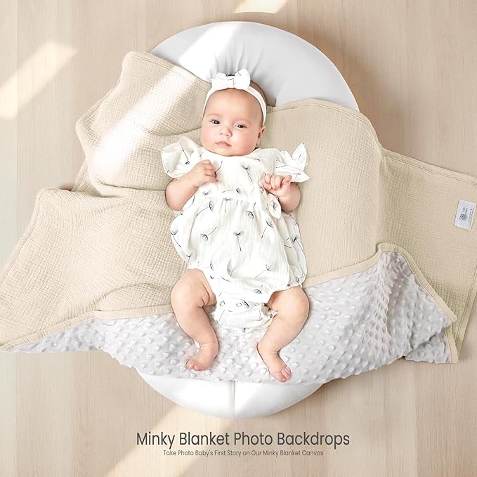 lulumoon Baby Blanket for Newborn Receiving: Minky Dot & Muslin Lightweight - Image 3