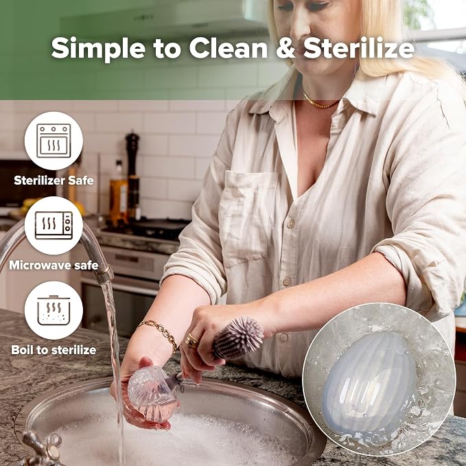 haakaa Wearable Shell Breast Pump 2-in-1 Hands-Free & Passive Silicone Milk - Image 7