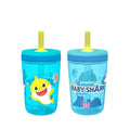 Zak Designs 15oz Baby Shark Kelso Tumbler Set, Leak-Proof Screw-On Lid by ZakDesigns