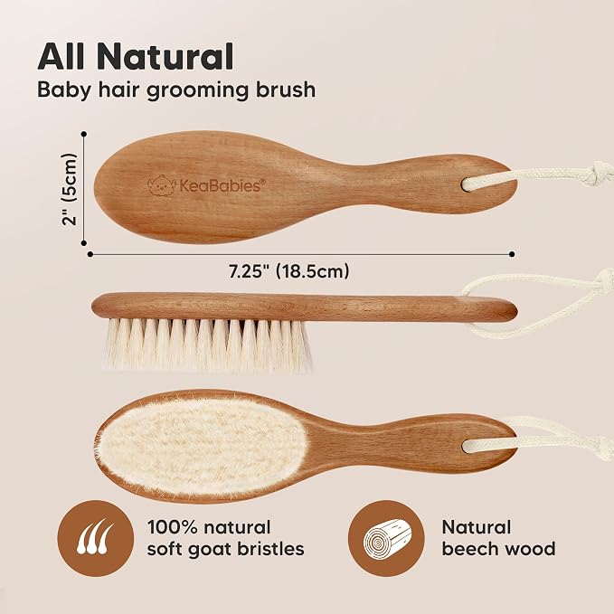 Wooden Baby Hair Brush - Image 2