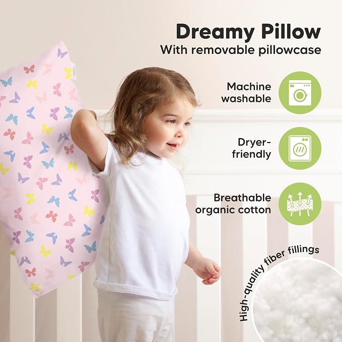KeaBabies Toddler Pillow with Pillowcase, Jumbo 14X20 - Image 4