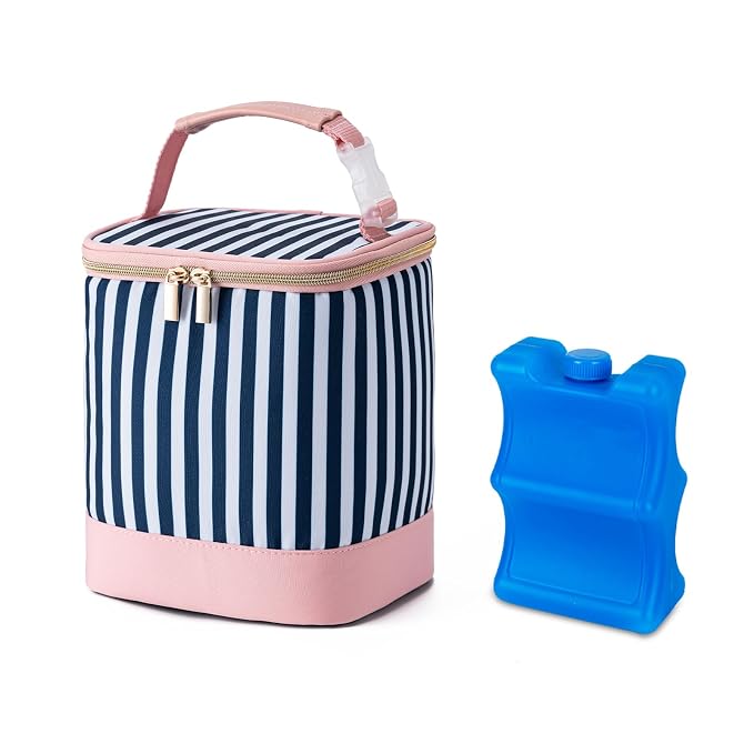 Breastmilk Cooler Bag with Ice Pack Fits 4 Baby Bottles Up to 9 Ounce, Baby by BABEYER