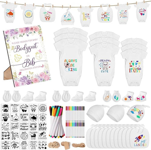 162Pcs Baby Shower Game Decorations Kit by Pydeeirom