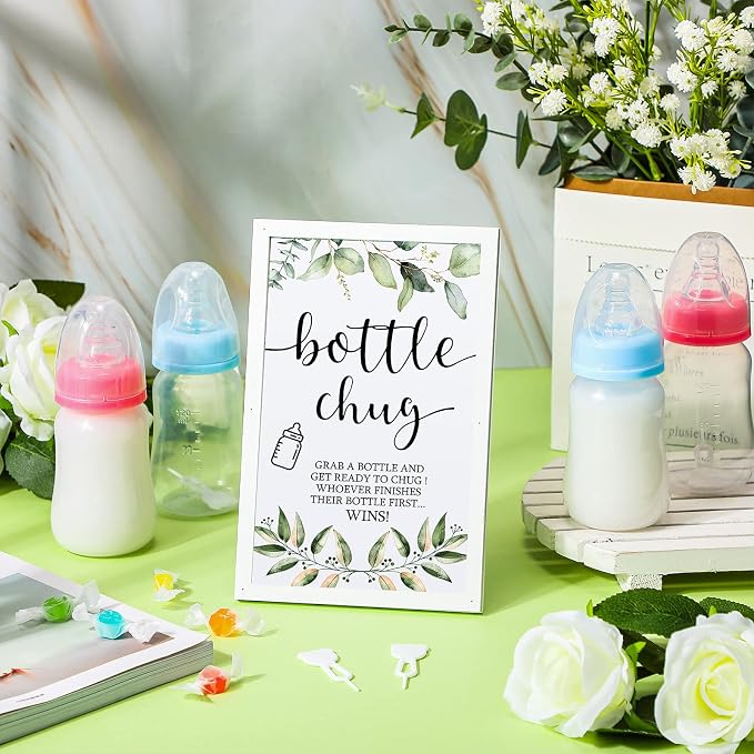 Roowest Bottle Chug Baby Shower Games Sets Including 18 Pcs Feeding Bottles - Image 4