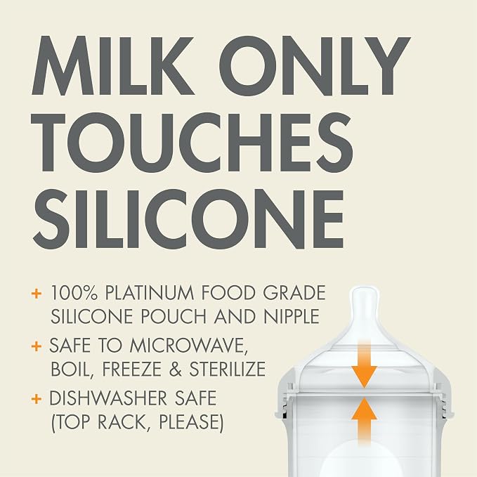 Boon Nursh Reusable Silicone Pouch Baby Bottles - Image 4
