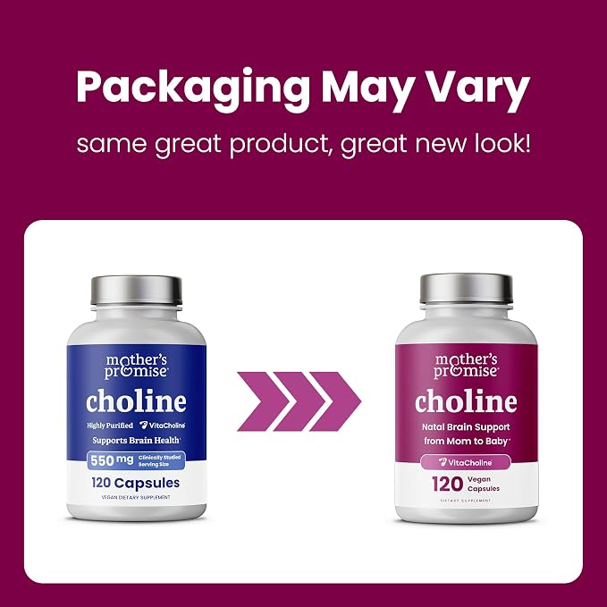 Prenatal Choline Supplements 550mg | 120 Capsules | Supports Baby’s Brain - Image 7