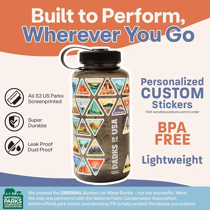 Wondery The Original Parks of the USA® Wide Mouth Adventure Bucket List Bottle - Image 6